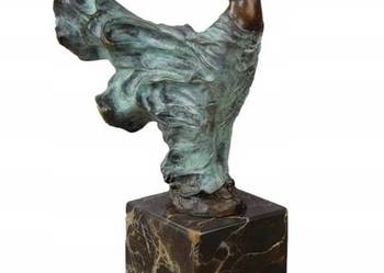 Kobieta Tancerka w Sukni - Figura Styl Art Deco - Sygnowana Rzeźba z Brązu