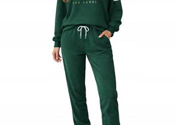 Komplet dresowy MASEŁKO dres bluza oversize Dres z naszywka HIT zielony