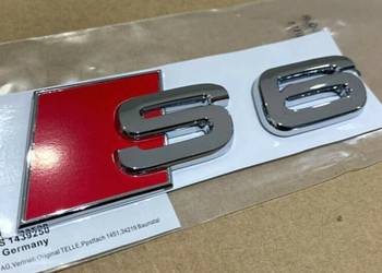 NOWE klejane logo S6 na tylną klapę bagażnika srebrny