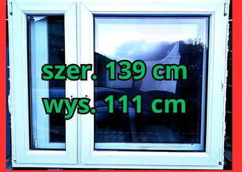 okno pcv 139x111, okna, drutex, 2017, używane, klamki, kotwy