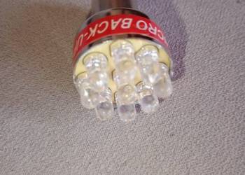 żarówka cofania 9 LED 12V 21W z sygnałem dźwiękowym biała nowa