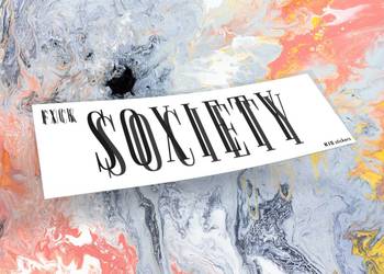 Naklejka FXCK SOCIETY 20 x 6,5 cm drift slap k13 #1