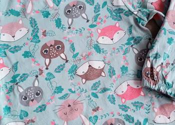 Bluzka koszulka dziewczęca na długi rękaw leśne zwierzęta 116