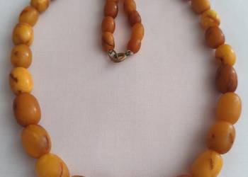 Naszyjnik Bursztyn oliwki Vintage