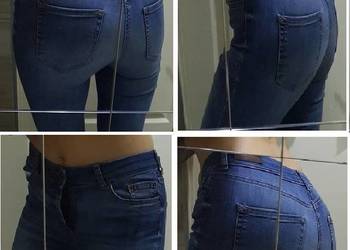spodnie dżinsy Pieces wysoki stan elastyczne modne  damskie