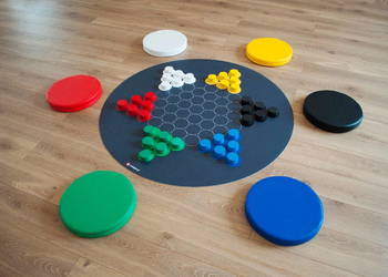 Warcaby chińskie 120x120 cm - gry na matach od Strefy Gier