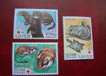 Finlandia 1982  MNH Fauna Zwierzęta Czerwony Krzyż  a