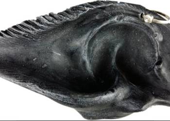 Czarna Ceramiczna Popielniczka W Kształcie Ucha