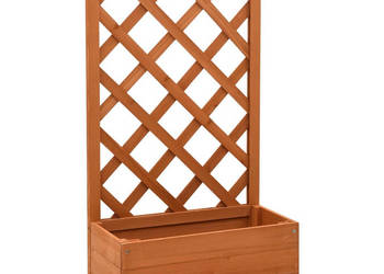 Ogrodowa donica z kratką pomarańczowa 50x25x90 cm jodłowa WM-314830