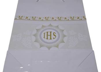 Torba papierowa, Komunia Święta, IHS, 12x29x40cm (Kreatywne)