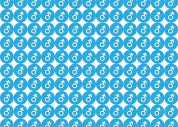 Naklejka symbol płci męskiej przycisk 234 szt 13mm