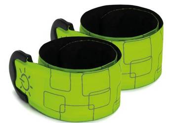 Opaski zatrzaskowe odblaskowe LED żółte 2szt. Neon Fillikid