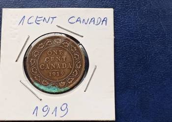Stare monety 1 cent 1919 Kanada