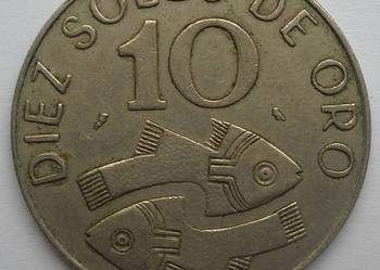 PERU-10 SOLES DE ORO-1969 r, (RYBY)-RZADKA