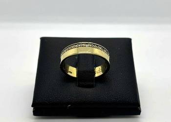 Złota Obrączka z Diamentem pr 585 4,52g R17 Złota Obrączka z Diamentem pr 585 4,52g R17