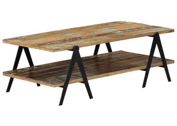 Stolik kawowy 115x60x40 cm lite drewno z odzysku WM-248095
