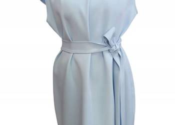 Sukienka z paskiem Zwężana ku dołowi Krótszy przód rozm 40 biust 94 cm