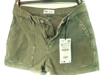 Zara spodenki damskie jeansowe krótkie bawełna rozmiar 36