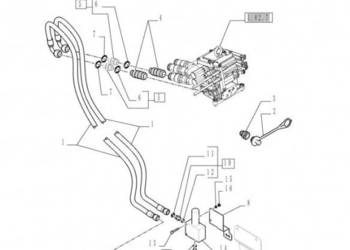 New Holland T6010 T6090 T6070 Wąź giętki hyd, 12mm id x 3100mm l 47057675