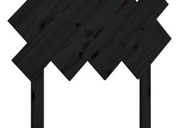 Wezgłowie łóżka czarne 92x3x81 cm lite drewno sosnowe WM-819204