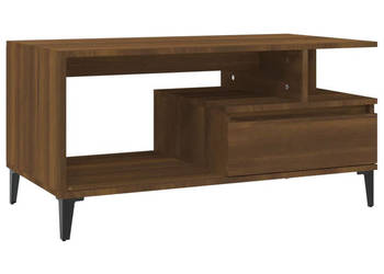 Stolik kawowy brązowy dąb 90x49x45 cm materiał drewnopochodny WM-819627