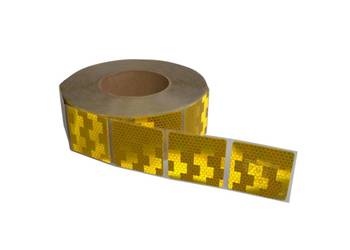 Taśma refleksyjna wg. ECE-R 104 szer.51 mm żółta, plandeka