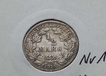1/2 Marki Prusy 1915 r. - nr 1 - mennica F