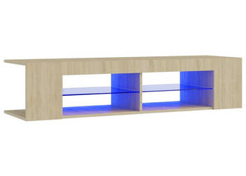 Szafka TV z oświetleniem LED dąb sonoma 135x39x30 cm WM-804232