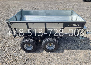 Przyczepa Kellf ATV 1420 kg z zasilanym elektrycznie wywrotem hydraulicznym