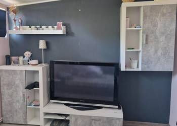 Meblościanka,meble do salonu Biały/Beton