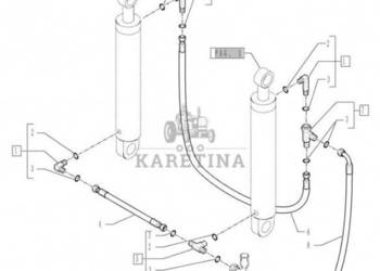 New Holland T6010 T6070 Wąź giętki hyd, 12mm id x 600mm l 47057654