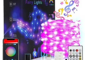 Inteligentny Łańcuch świetlny LED święta 10 Metrów Bluetooth WiFi TUYA