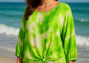 Bluzka damska szyfonowa wiązana elegancka 42-138 biust