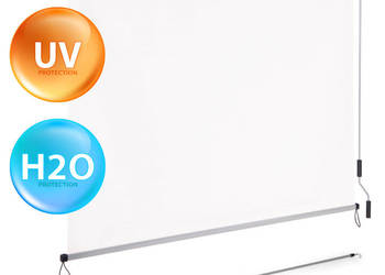 Roleta markiza pionowa zwijana na korbkę balkon taras altana beżowa MultiG…