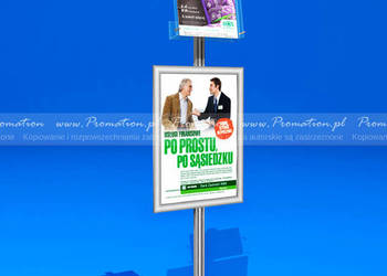Stojak informacyjny na plakat A3 i ulotki A4 do urzędu i recepcji