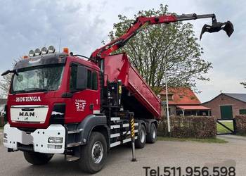 Man TGS 6x6 wywrotka bordmatic z dzwigiem