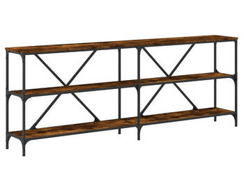 Stolik konsolowy przydymiony dąb 200x30x75 cm WM-832860