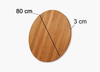 blat dębowy okrągły 80cm