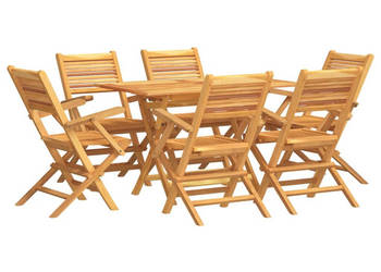 7-cz. zestaw mebli ogrodowych lite drewno tekowe WM-3155014