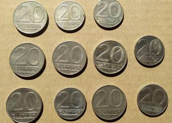 20 zł x 11 sztuk miedzionikiel PRL 86-90 OBIEGÓWKI PRL