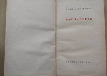 Książka ,,Pan Tadeusz,, A. Mickiewicza 1957 r.
