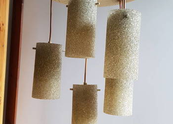 Stara lampa wisząca / żyrandol, lata 60/70, oświetlenie PRL