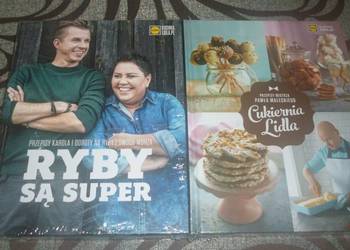 Książki kucharskie "Cukiernia Lidla" oraz "Ryby są super"