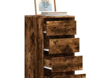 Komoda przydymiony dąb 40x41x76 cm materiał drewnopochodny WM-852865