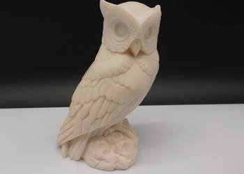 Rzeźba Sowa Ateny Alabaster Grecja Vintage Mitologia Symbol Mądrości