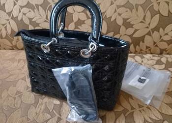 Ekskluzywna torebka damska w stylu LADY DIOR - Czarna
