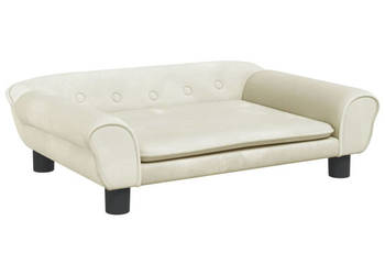 Sofa dla dzieci kremowa 70x45x26 cm aksamit WM-3196406
