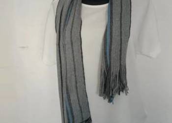 Szalik szal długi szary jesień zima retro 2YK coguette Basic Vintage boho