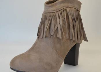 Beżowe damskie botki rozmiar 37 (hx1446-67)