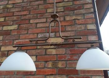 Żyrandol metalowy mosiężny Szklane klosze 2 punkty światła (768